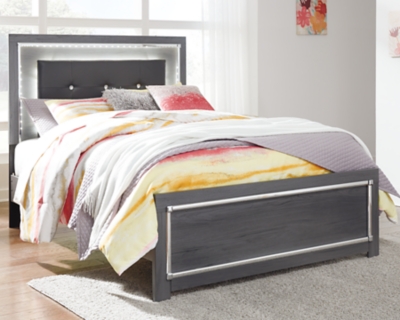 APK-B214-FPB Lodanna Full Panel Bed, Gray sku APK-B214-FPB