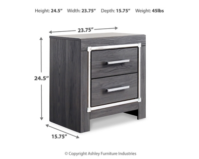 Lodanna Nightstand, Gray, large