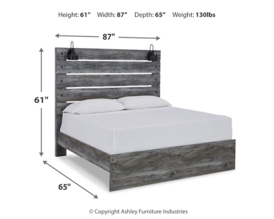 Baystorm Queen Panel Bed, Gray, large