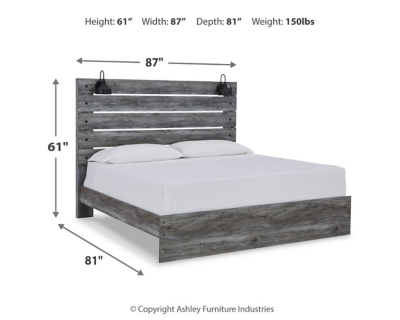 Baystorm King Panel Bed, Gray, large