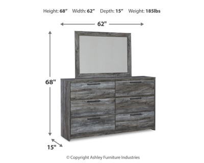 Baystorm Twin Panel Bed with Mirrored Dresser and Nightstand