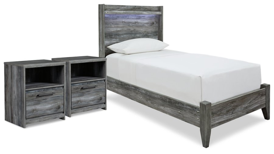 Baystorm Twin Panel Bed and 2 Nightstands - image 1