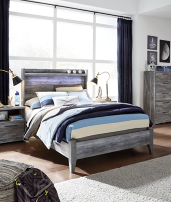 Baystorm Full Panel Bed, Gray, rollover