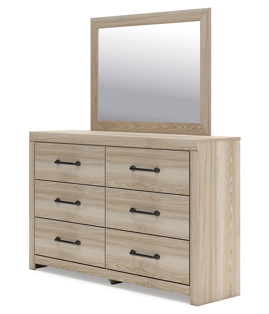 Senbry Queen Panel Bed with Storage, Dresser and Mirror - image 8