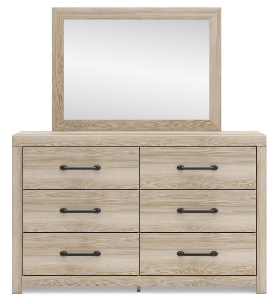 Senbry Queen Panel Bed with Storage, Dresser and Mirror - image 2