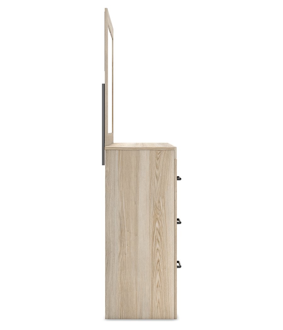 Senbry Queen Panel Bed with Storage, Dresser and Mirror - image 5