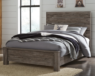 Cazenfeld Full Panel Bed, Black/Gray, large