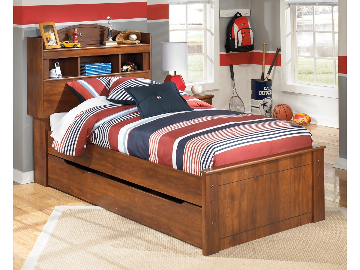 Barchan Twin Bookcase Bed with Trundle Ashley