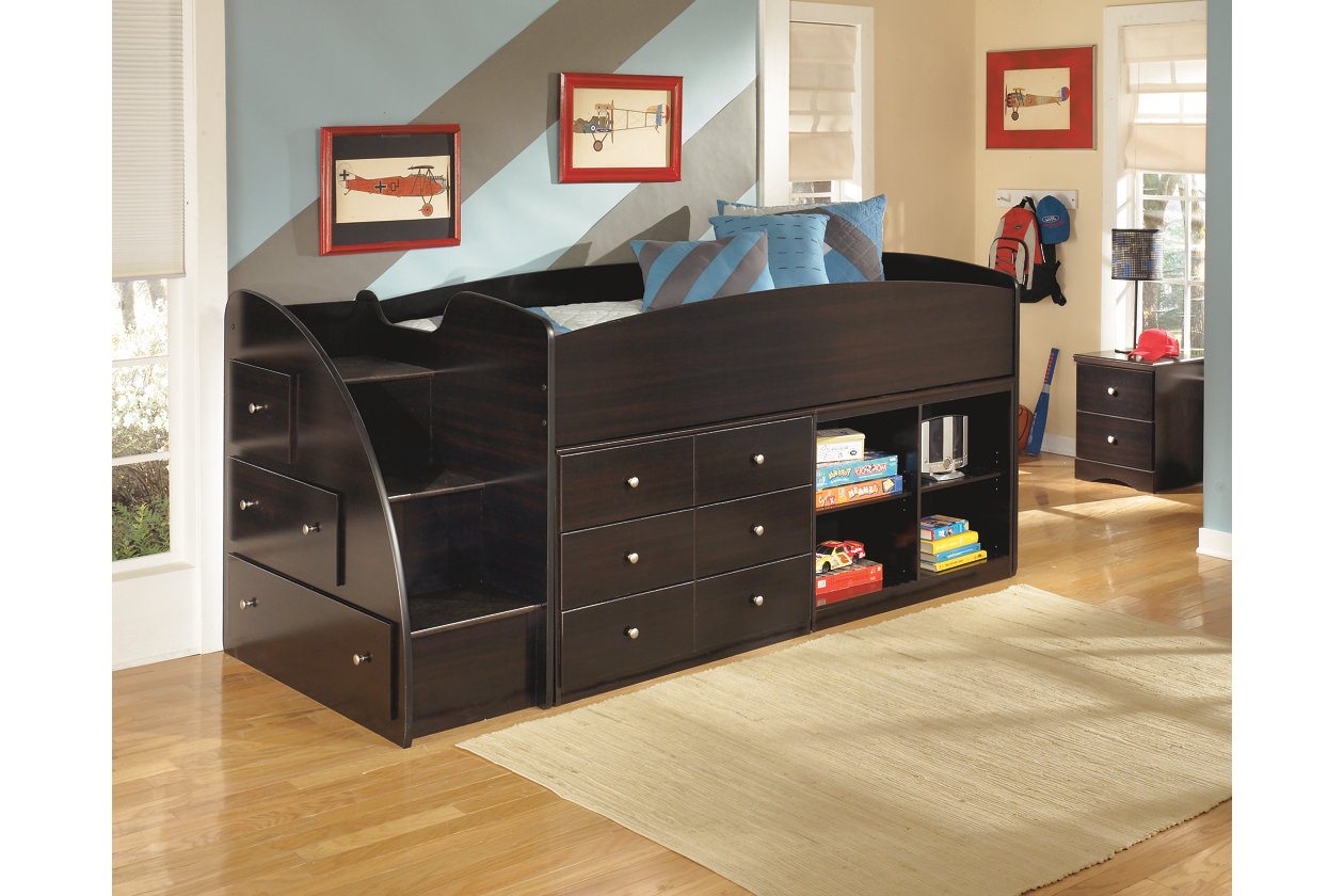 Embrace Twin Loft Bed With Right Steps, Twin Loft Bed With Storage Underneath