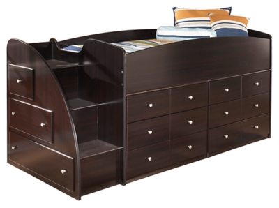 Embrace Loft Storage Bed With Left Steps Ashley Furniture Homestore