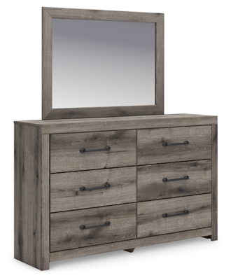 Urbanoore Dresser and Mirror, Brown Gray, large