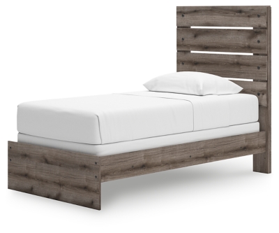 Urbanoore Twin Panel Bed, Brown Gray, large