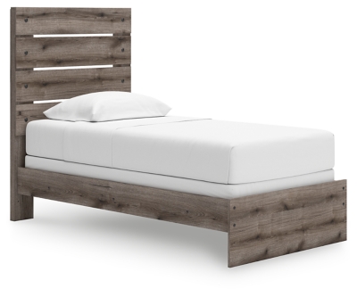 Urbanoore Twin Panel Bed, Brown Gray, large