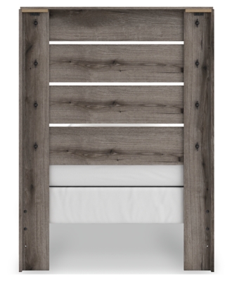 Urbanoore Twin Panel Bed, Brown Gray, large