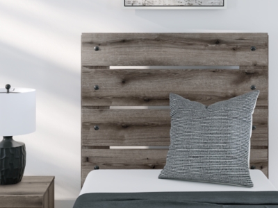 Urbanoore Twin Panel Bed, Brown Gray, large