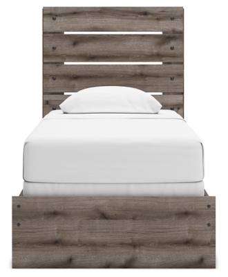 Urbanoore Twin Panel Bed, Brown Gray, large
