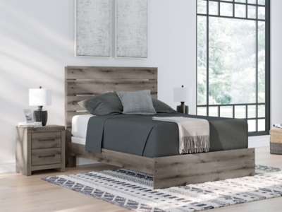 Urbanoore Queen Panel Bed, Brown Gray, rollover