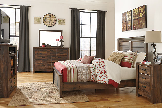 quinden queen panel bed | ashley furniture homestore