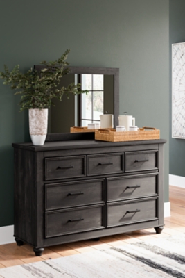 Gardanza Dresser and Mirror, Black, rollover