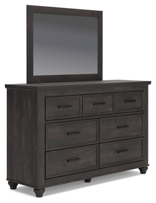 Gardanza Dresser and Mirror, Black, large