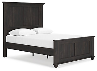Gardanza Queen Panel Bed, Black, large