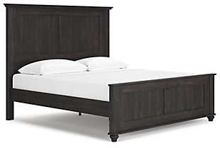 Gardanza King Panel Bed, Black, large