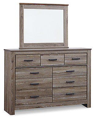 Zelen 7 Drawer Dresser and Mirror