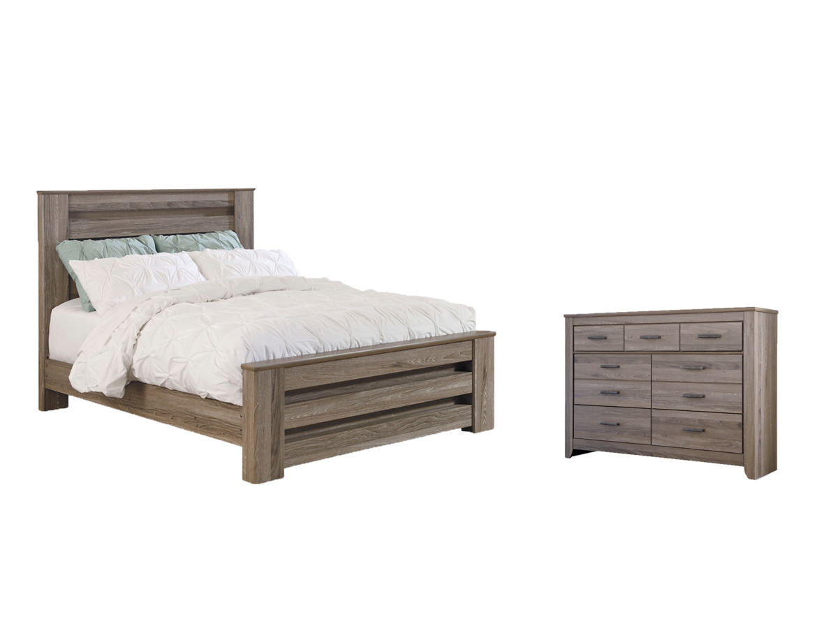 Zelen Queen Panel Bed with Dresser | Ashley