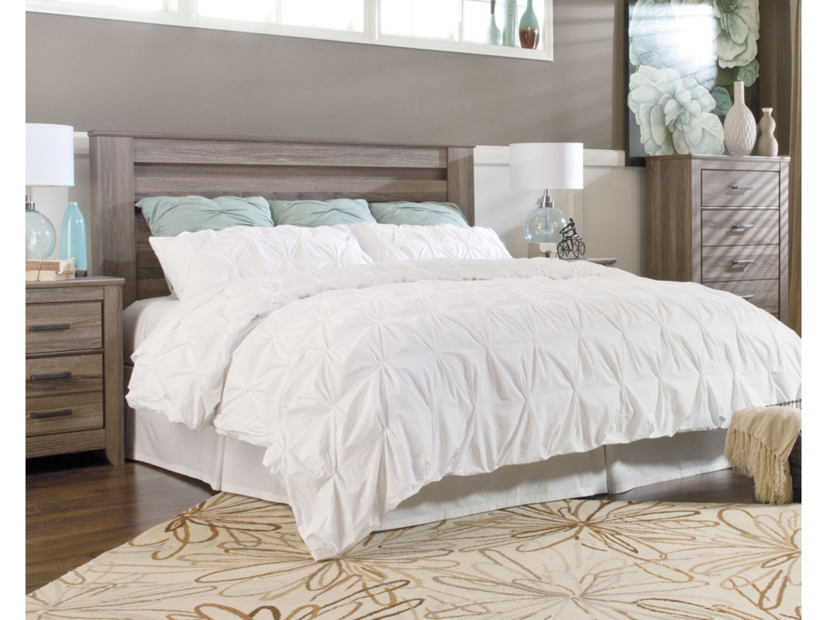 Zelen King Headboard - Warm Grey Zelen King Headboard - Warm Grey