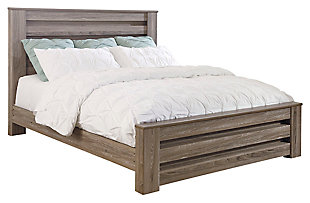 Zelen King Panel Bed, Warm Gray, large
