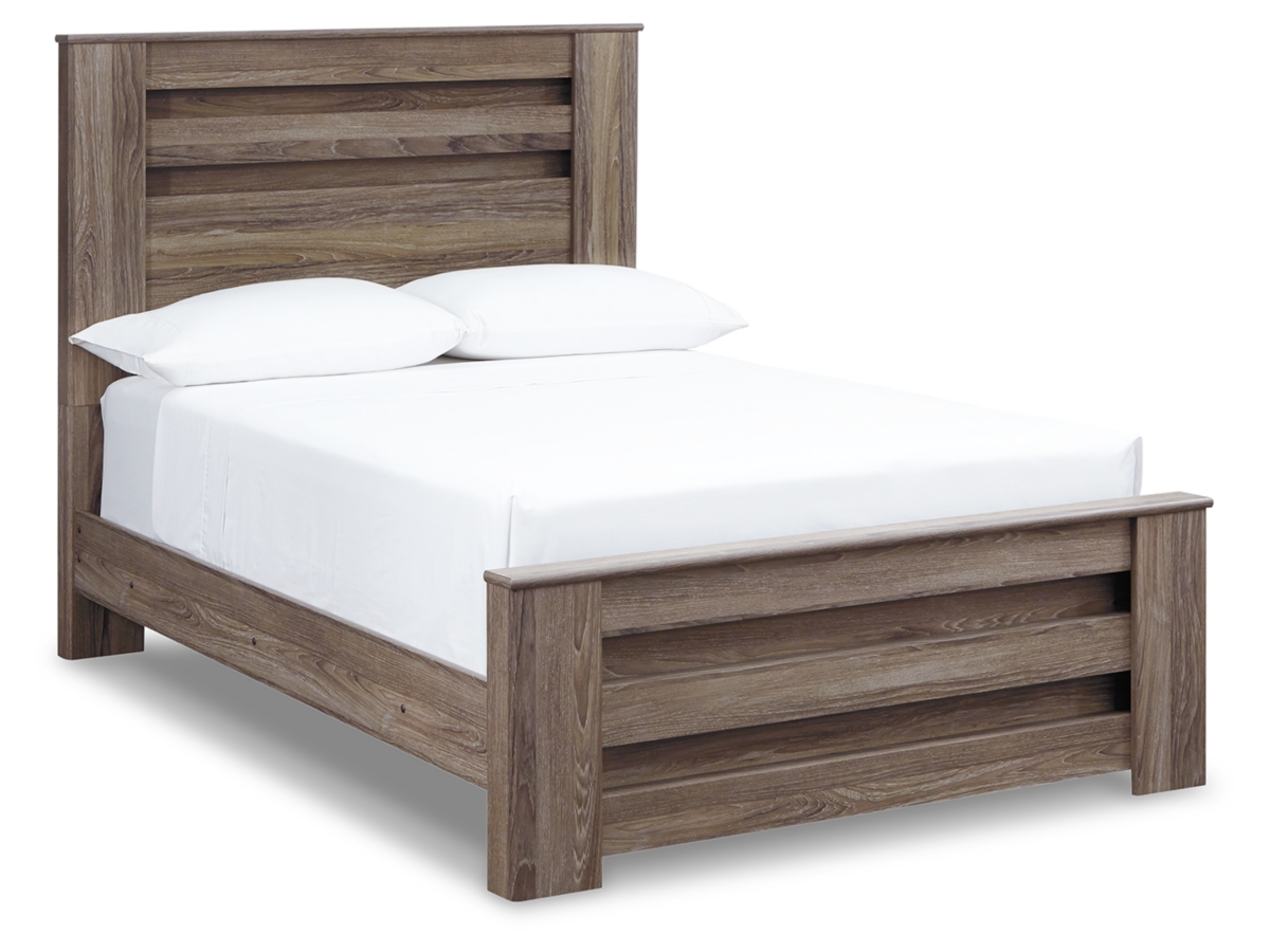 Zelen Full Panel Bed - Warm Gray Zelen Full Panel Bed - Warm Gray