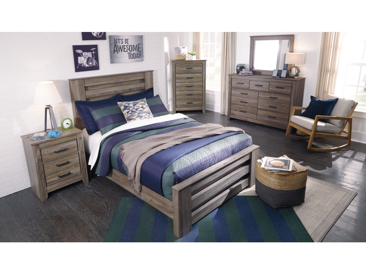 Zelen Full Panel Bed | Ashley