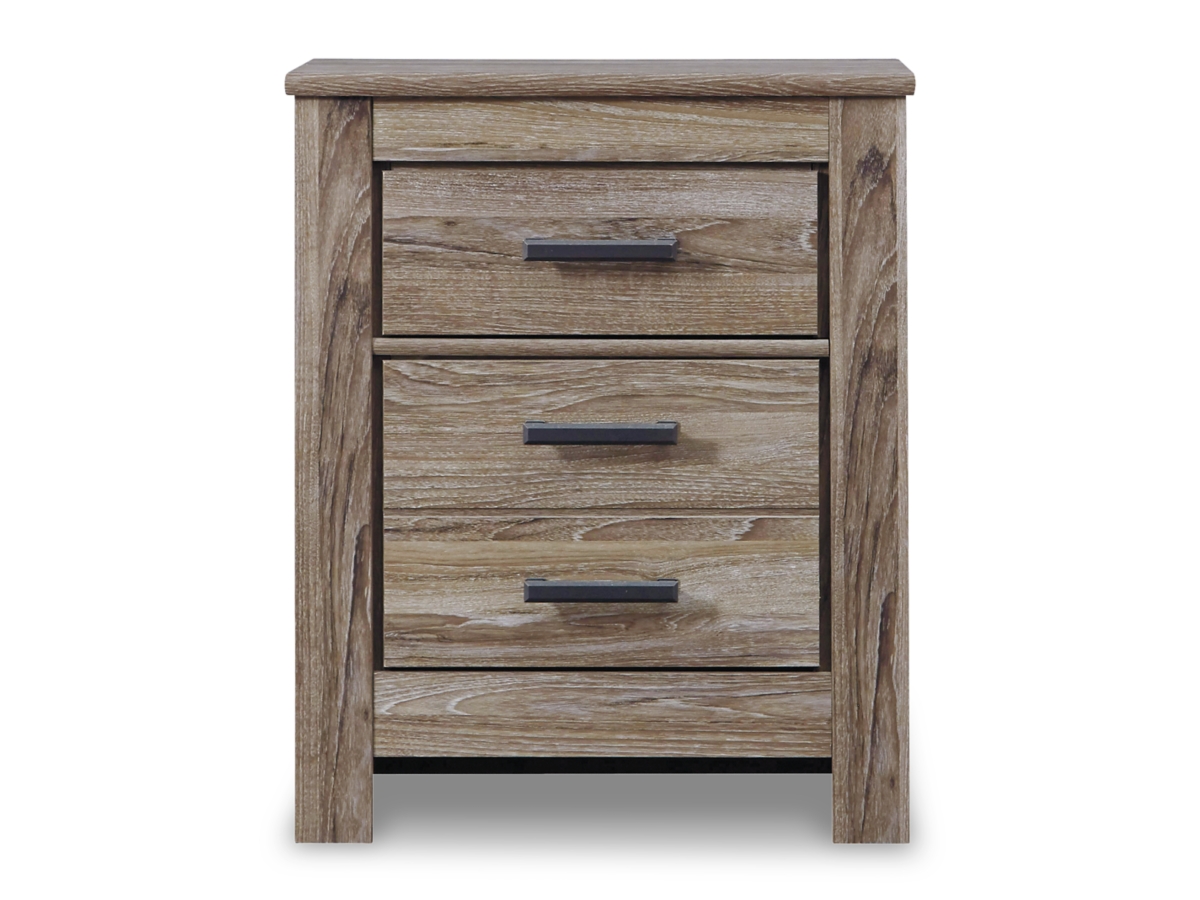 Zelen Nightstand - Warm Grey