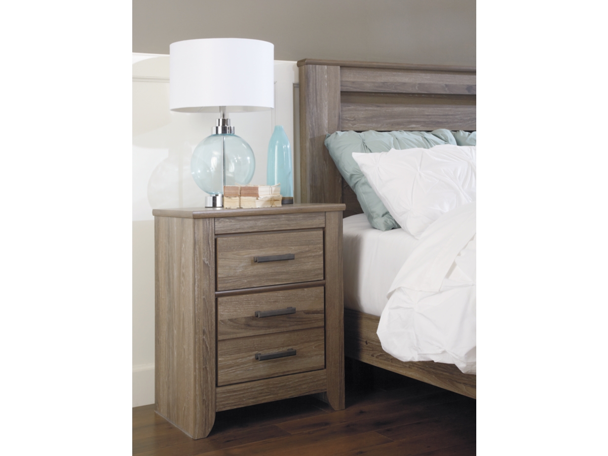 Zelen Nightstand - Warm Grey