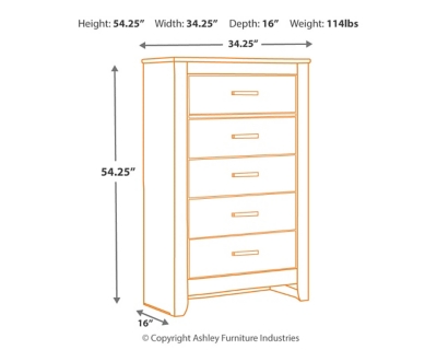 Brinxton Chest of Drawers, Charcoal, large