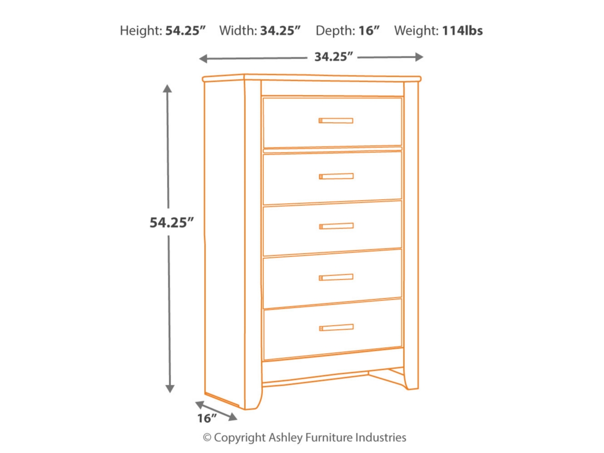【正規品質保証】 5 Brinxton Drawer Ashley | Drawers of Chest その他