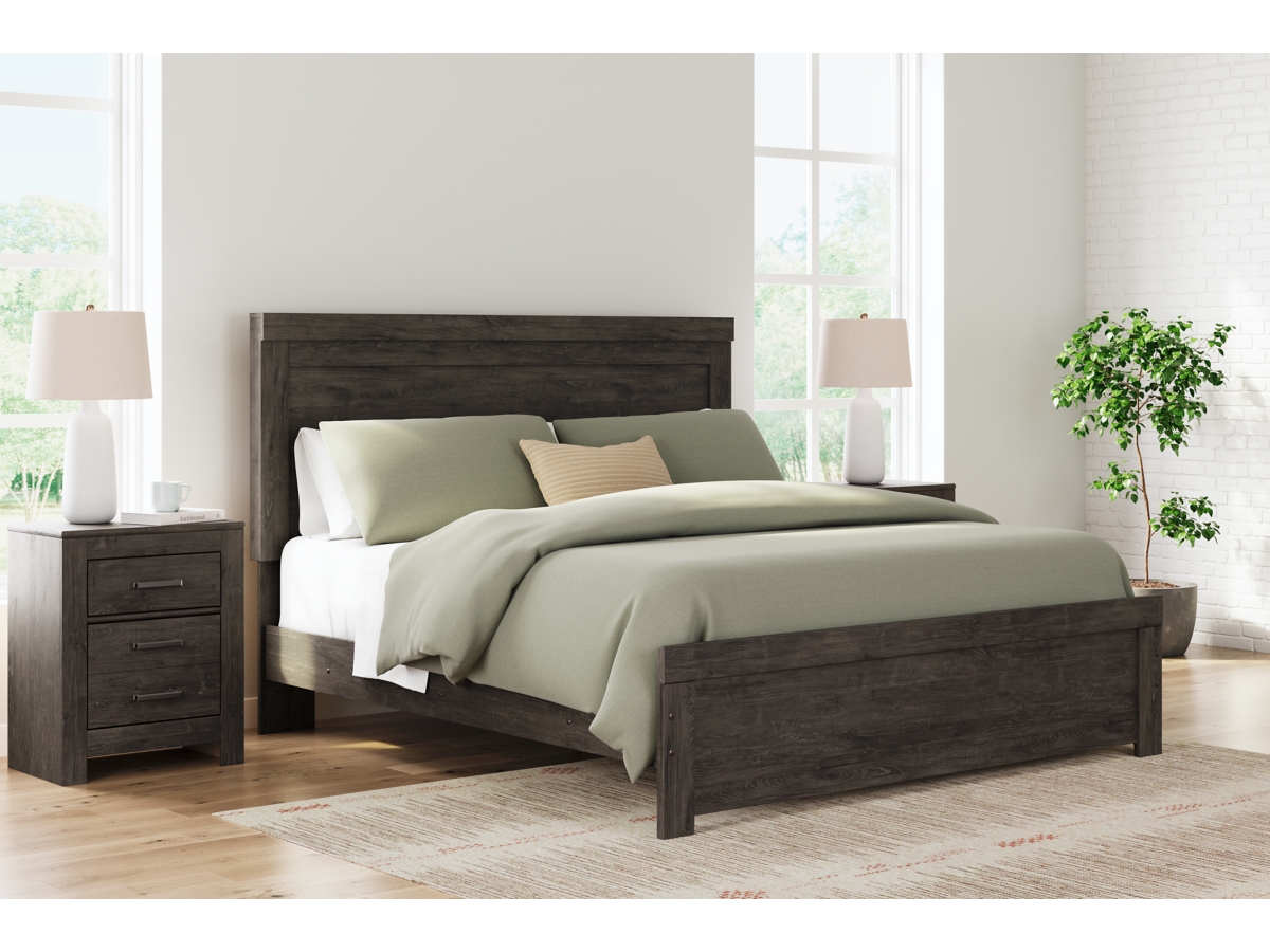 Brinxton King Panel Bed - Charcoal Brinxton King Panel Bed - Charcoal