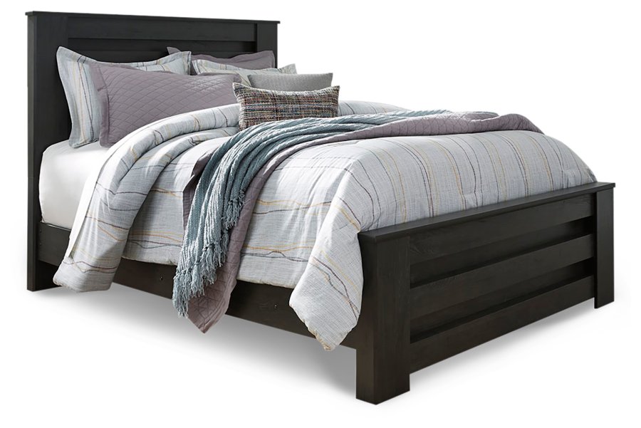 Cama de paneles Brinxton Queen, cómoda, espejo, cajonera y mesita de noche - image 4