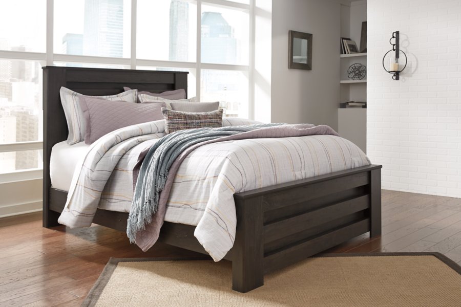 Cama de paneles Brinxton Queen, cómoda, espejo, cajonera y mesita de noche - image 15
