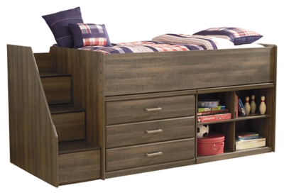 Juararo Loft Bookcase Bed with Storage Ashley