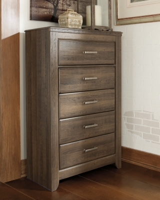 Juararo 5 Drawer Chest of Drawers, Dark Brown