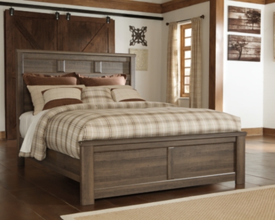 Juararo Queen Panel Bed, Dark Brown