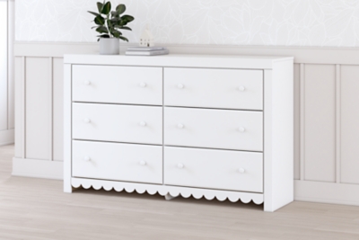 B2540-31 Mollviney 6 Drawer Dresser, White sku B2540-31