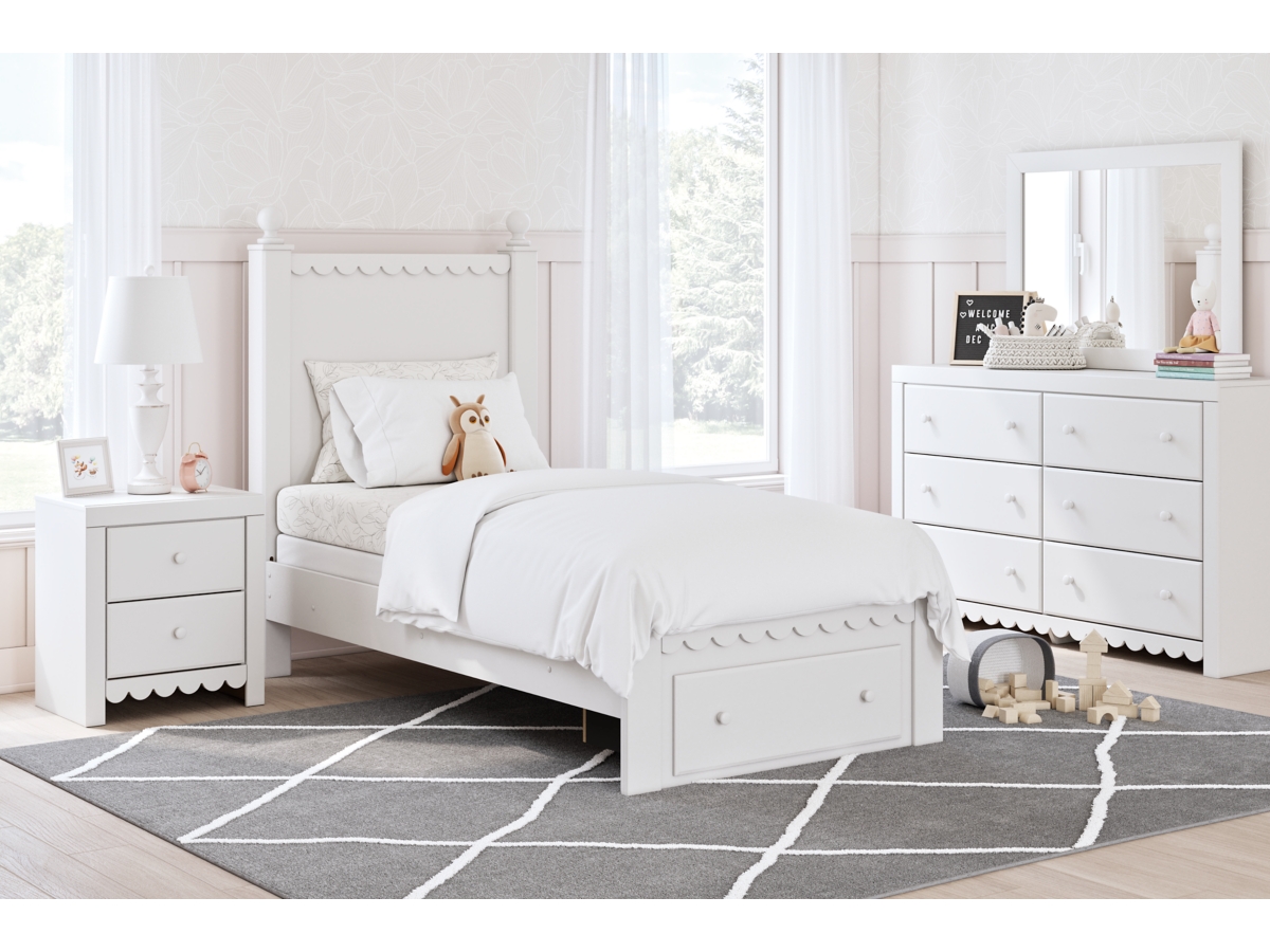 Ashley white twin bed online