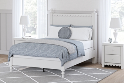 B2540B3 Mollviney Full Panel Bed, White sku B2540B3