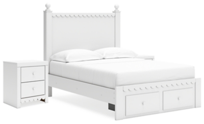 APG-B2540B7-5PC Mollviney Full Panel Storage Bed with 2 Nightstand sku APG-B2540B7-5PC