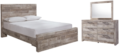 APG-B255-QPS5 Effie Queen Panel Bed with 2 Storage Drawers with  sku APG-B255-QPS5