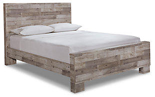 Effie Queen Panel Bed, Whitewash, large