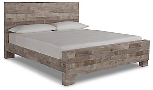 Effie King Panel Bed, Whitewash, large
