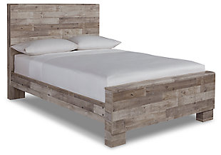 Effie Full Panel Bed, Whitewash, large